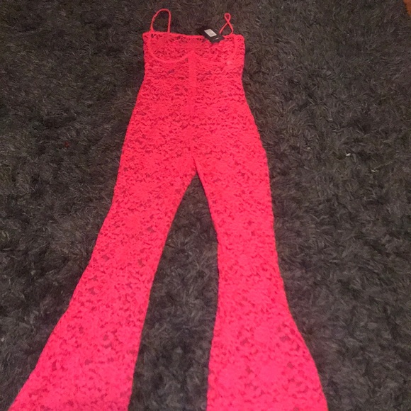 Pink lace jumpsuit - Picture 1 of 2